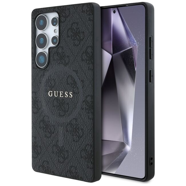 Husa premium pentru  Samsung Galaxy S25 Ultra compatibila MagSafe Guess Luxury Series - Negru