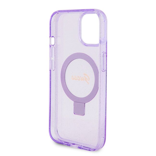 Husa premium pentru  iPhone 15 Plus compatibila MagSafe Guess Luxury Series - Lavanda