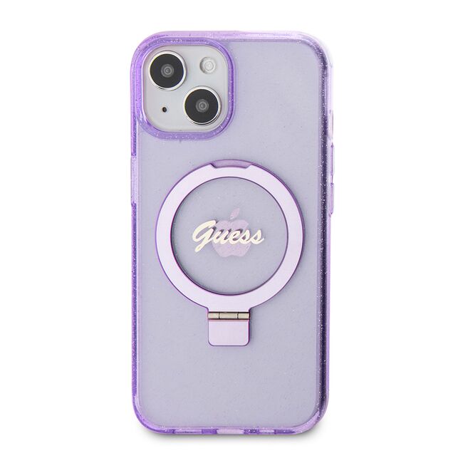 Husa premium pentru  iPhone 15 Plus compatibila MagSafe Guess Luxury Series - Lavanda