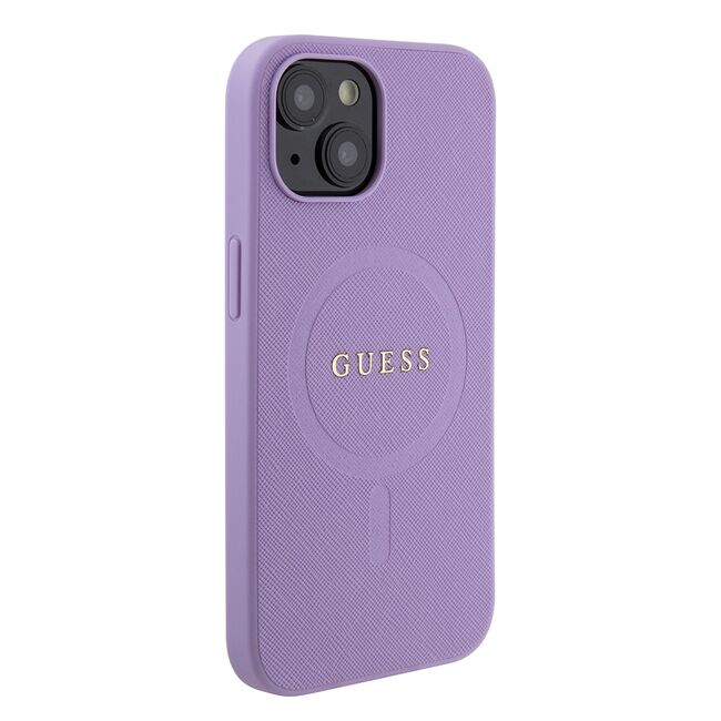 Husa premium pentru  iPhone 15 Plus compatibila MagSafe Guess Luxury Series - Mov