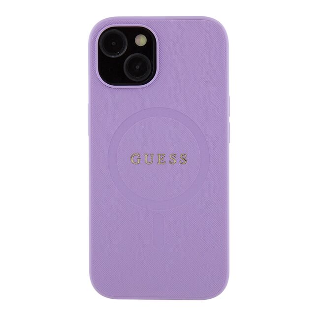 Husa premium pentru  iPhone 15 Plus compatibila MagSafe Guess Luxury Series - Mov