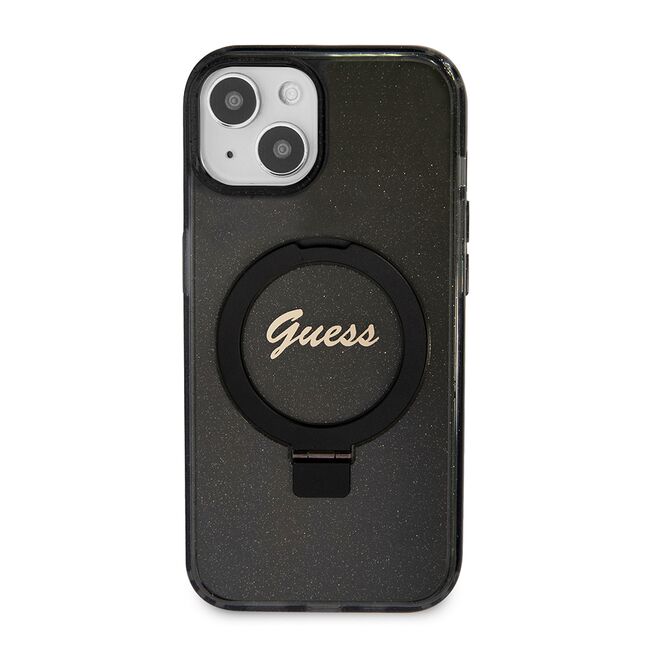 Husa premium pentru  iPhone 15 Plus compatibila MagSafe Guess Luxury Series - Negru darth vader