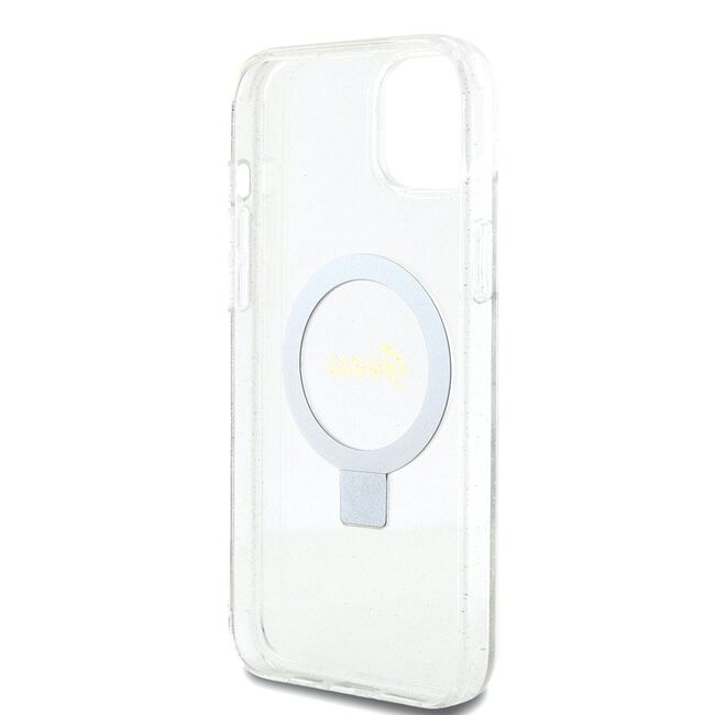 Husa premium pentru  iPhone 15 Plus compatibila MagSafe Guess Luxury Series - Transparent