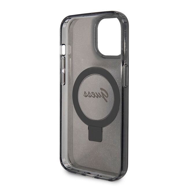 Husa premium pentru  iPhone 15 compatibila MagSafe Guess Luxury Series - Negru darth vader