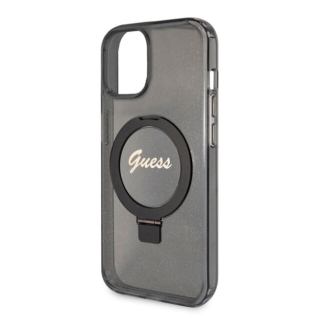 Husa premium pentru  iPhone 15 compatibila MagSafe Guess Luxury Series - Negru darth vader