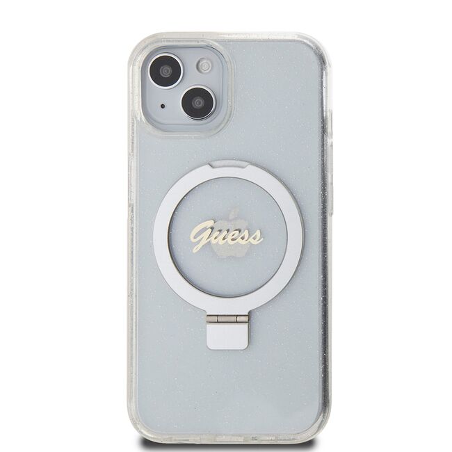 Husa premium pentru  iPhone 15 compatibila MagSafe Guess Luxury Series - Transparent