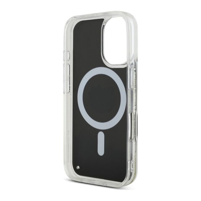 Husa premium pentru  iPhone 16 - Hello Kitty compatibila MagSafe - Negru auriu