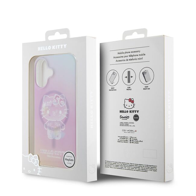 Husa premium pentru  iPhone 16 - Hello Kitty compatibila MagSafe - Roz