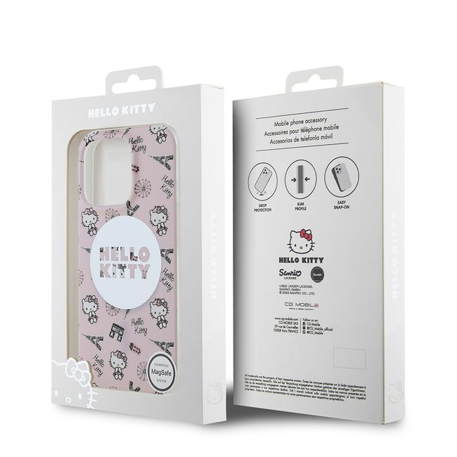 Husa premium pentru  iPhone 16 Pro - Hello Kitty compatibila MagSafe - Lavanda