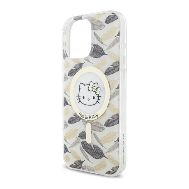 Husa premium pentru  iPhone 16 Pro Max - Hello Kitty compatibila MagSafe - Alb