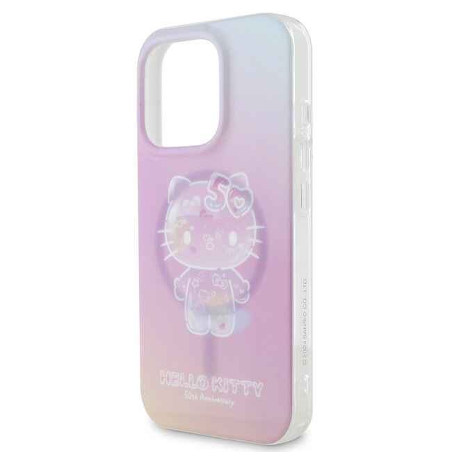 Husa premium pentru  iPhone 16 Pro Max - Hello Kitty compatibila MagSafe - Roz pal