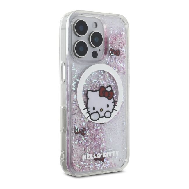 Husa premium pentru  iPhone 16 Pro Max Hello Kitty Funcky Series compatibila Magsafe - Roz