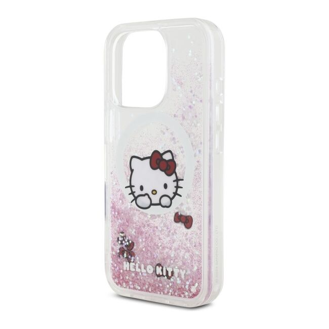 Husa premium pentru  iPhone 16 Pro Max Hello Kitty Funcky Series compatibila Magsafe - Roz
