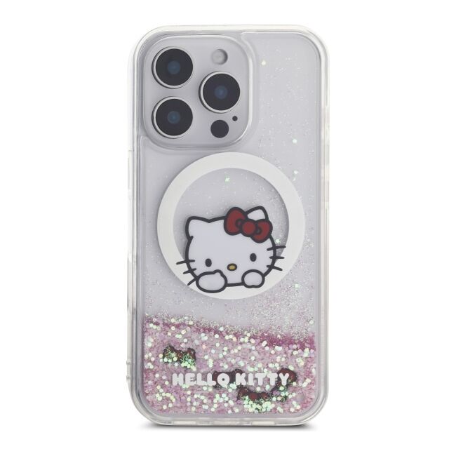 Husa premium pentru  iPhone 16 Pro Max Hello Kitty Funcky Series compatibila Magsafe - Roz