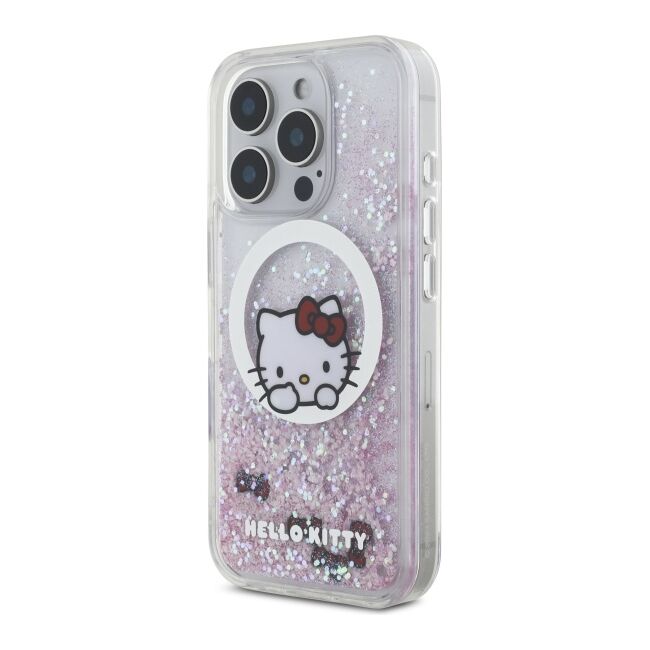 Husa premium pentru  iPhone 16 Pro Max Hello Kitty Funcky Series compatibila Magsafe - Roz