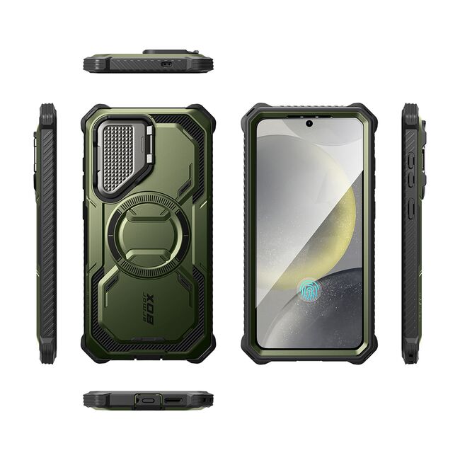 [Pachet 360°] Husa + folie Samsung Galaxy S25 Plus I-Blason Armorbox, verde