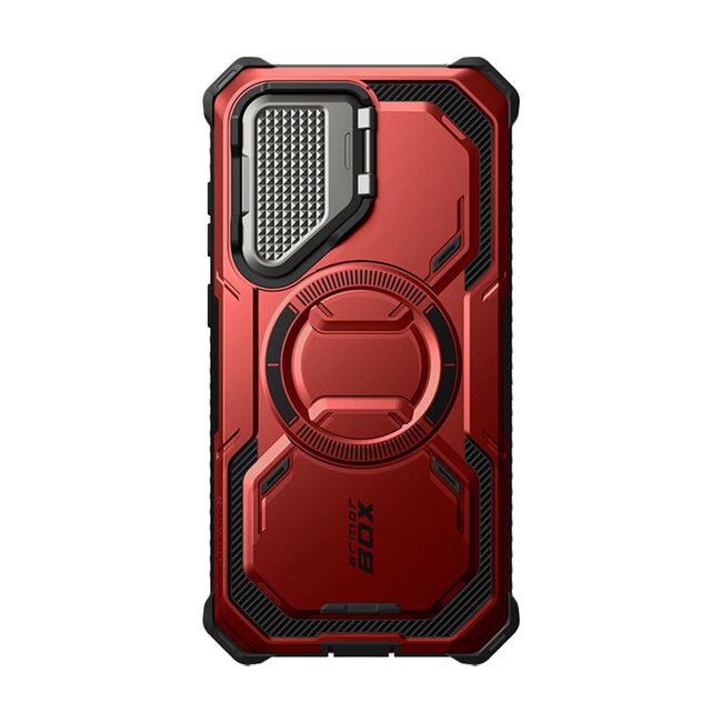 [Pachet 360°] Husa + folie Samsung Galaxy S25 Plus I-Blason Armorbox, rosu