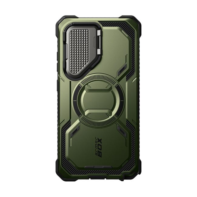 [Pachet 360°] Husa + folie Samsung Galaxy S25 Ultra I-Blason Armorbox, verde
