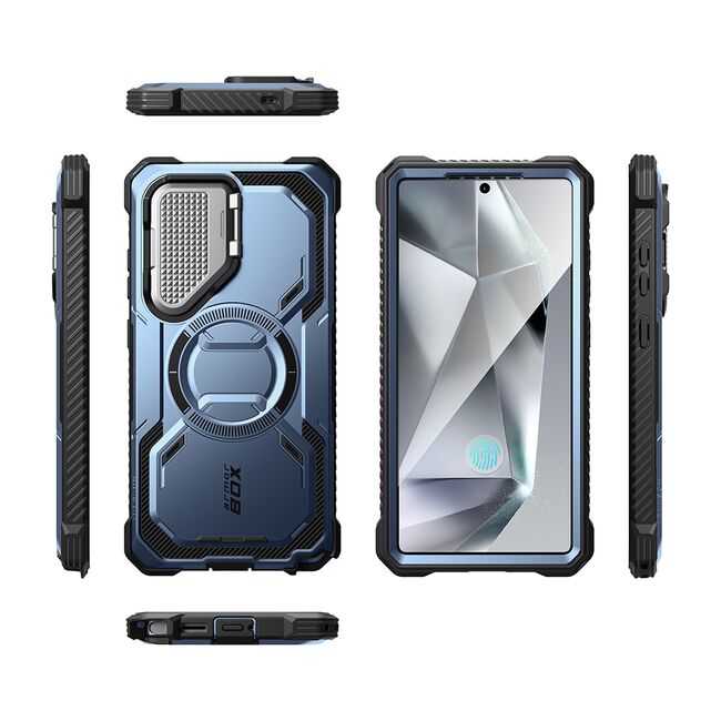 [Pachet 360°] Husa + folie Samsung Galaxy S25 Ultra I-Blason Armorbox, albastru