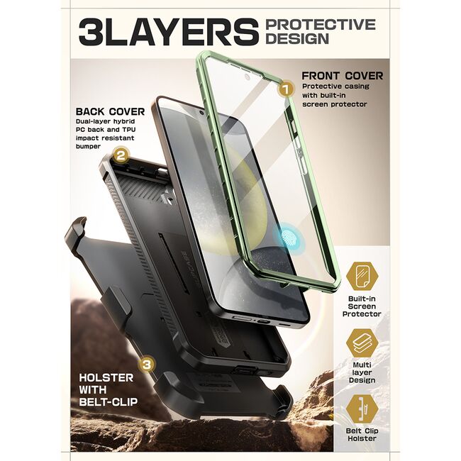 Husa Samsung Galaxy S25 Supcase Unicorn Beetle Pro, verde