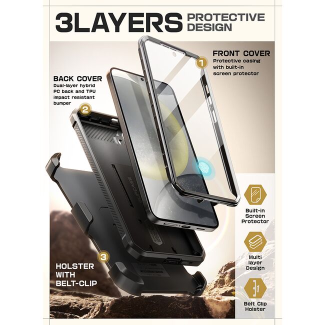 Husa Samsung Galaxy S25 Plus Supcase Unicorn Beetle Pro, negru