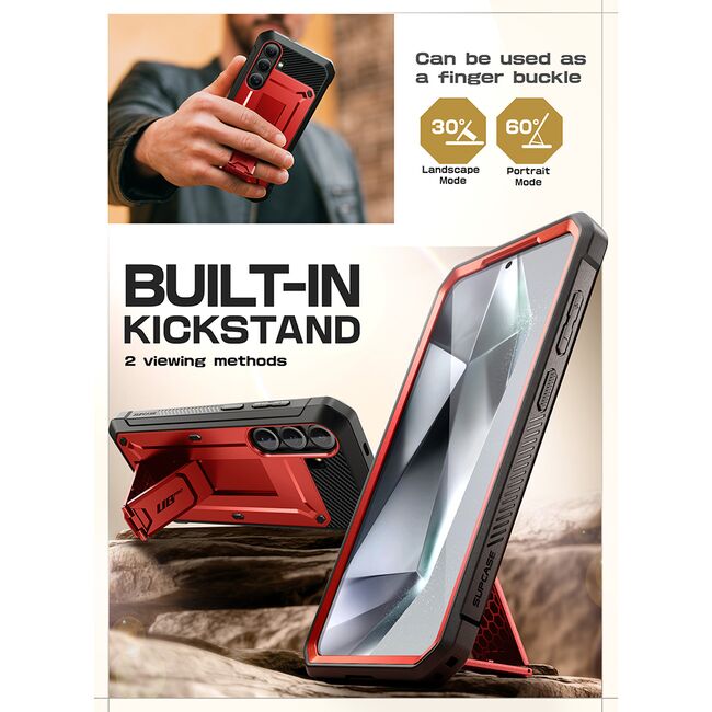 Husa Samsung Galaxy S25 Plus Supcase Unicorn Beetle Pro, rosu