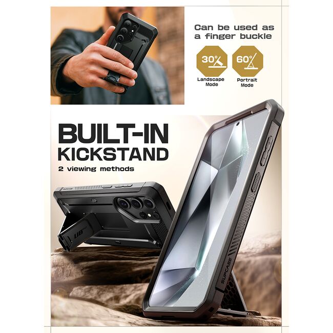 Husa Samsung Galaxy S25 Ultra Supcase Unicorn Beetle Pro, negru