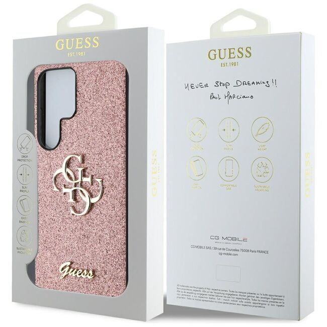 Husa premium  Samsung Galaxy S25 Ultra pentru Guess Elegance Series - Roz neon