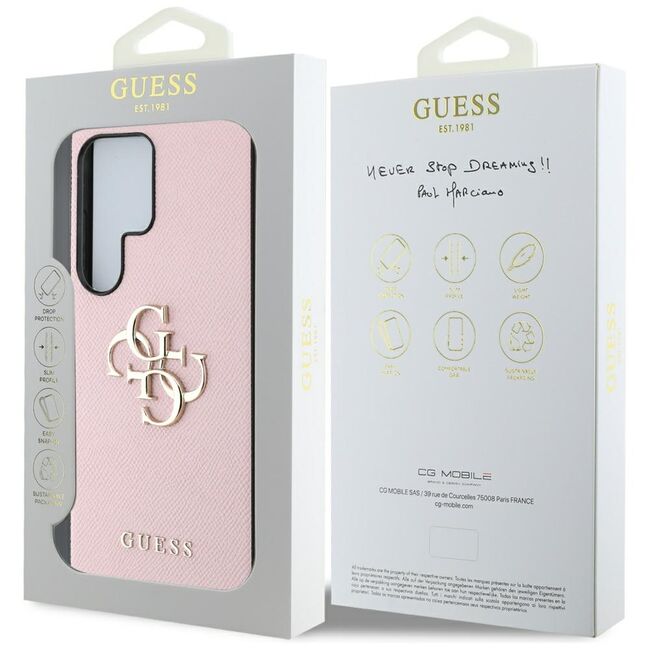 Husa premium  Samsung Galaxy S25 Ultra pentru Guess Elegance Series - Roz