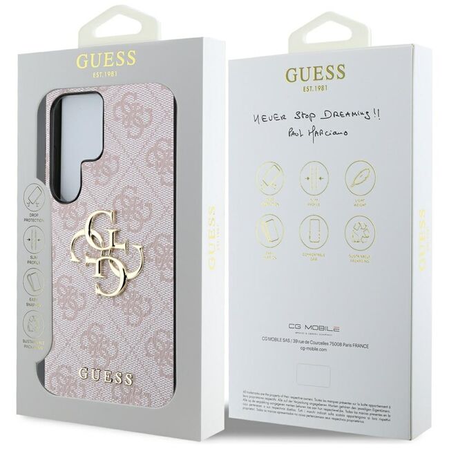 Husa premium  Samsung Galaxy S25 Ultra pentru Guess Elegance Series - Roz pal