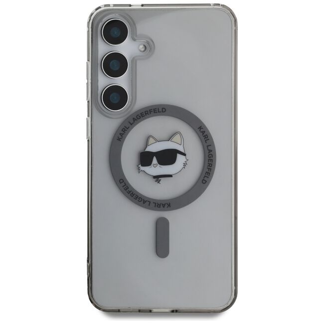 Husa premium pentru  Samsung Galaxy S25+ Karl Lagerfeld compatibila Magsafe - Argintiu