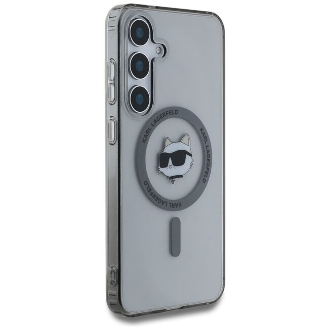 Husa premium pentru  Samsung Galaxy S25+ Karl Lagerfeld compatibila Magsafe - Argintiu