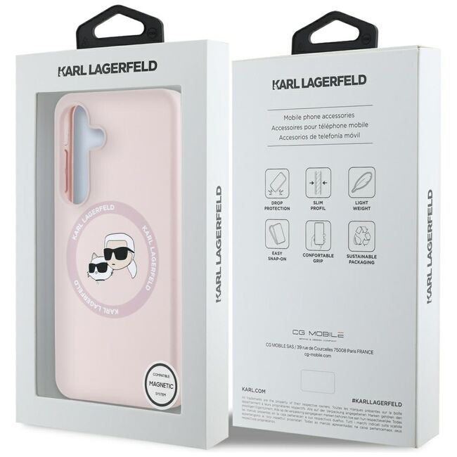Husa premium pentru  Samsung Galaxy S25+ Karl Lagerfeld superior quality - Roz