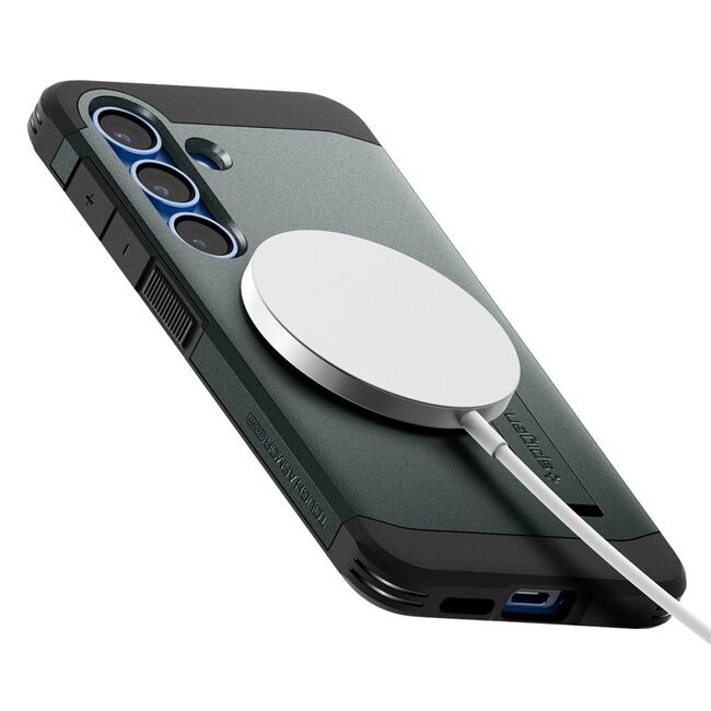 Husa premium pentru  Samsung Galaxy S25+ Spigen - Tough Armor MagSafe - Verde