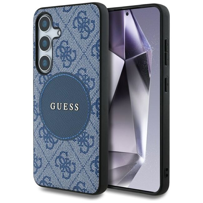 Husa premium pentru  Samsung Galaxy S25+ compatibila MagSafe Guess Luxury Series - Albastru
