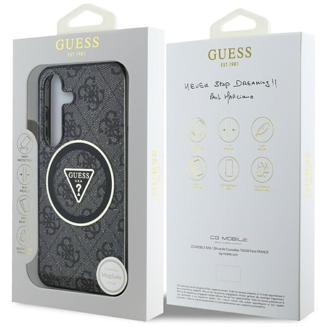 Husa premium pentru  Samsung Galaxy S25+ compatibila MagSafe Guess Luxury Series - Negru