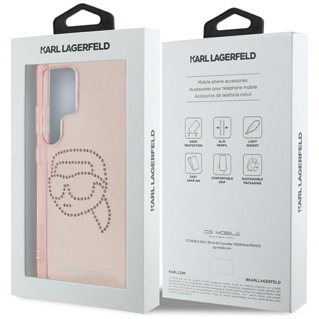 Husa premium pentru  Samsung Galaxy S25 Ultra Karl Lagerfeld superior quality - Roz