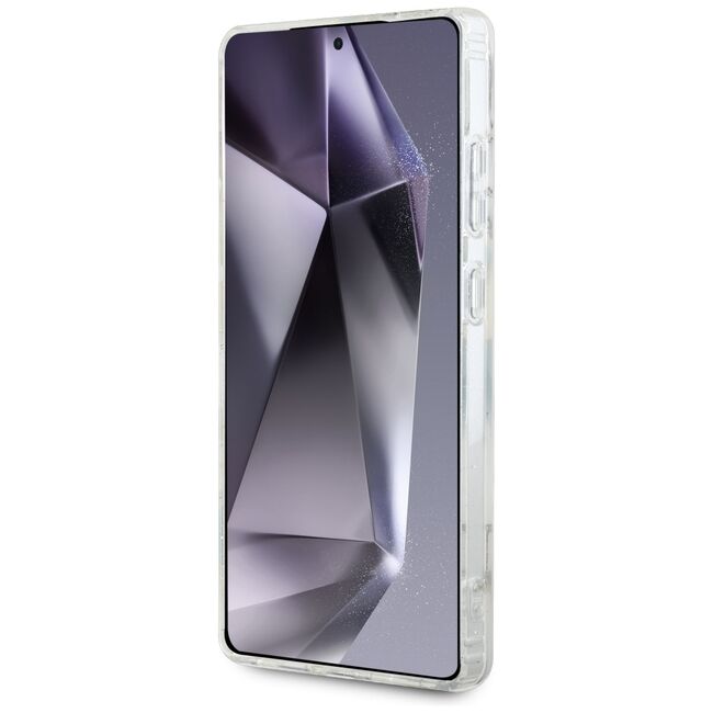 Husa premium pentru  Samsung Galaxy S25 Ultra compatibila MagSafe Guess Luxury Series - Alb