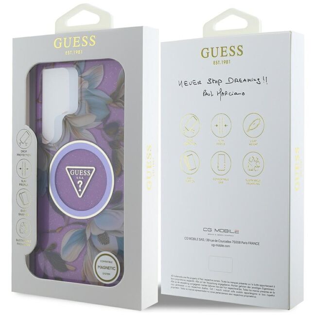 Husa premium pentru  Samsung Galaxy S25 Ultra compatibila MagSafe Guess Luxury Series - Mov