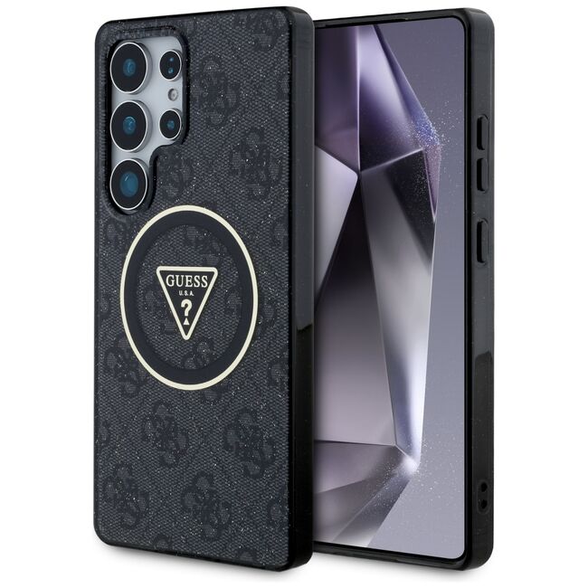 Husa premium pentru  Samsung Galaxy S25 Ultra compatibila MagSafe Guess Luxury Series - Negru denim