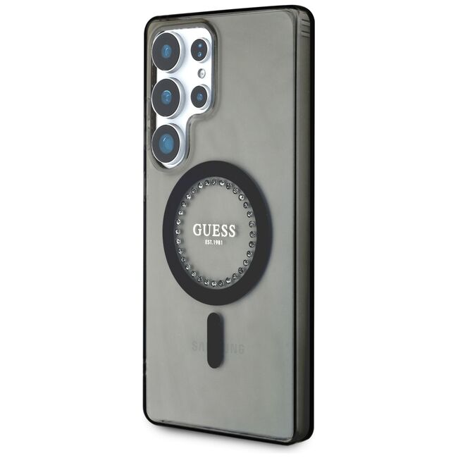 Husa premium pentru  Samsung Galaxy S25 Ultra compatibila MagSafe Guess Luxury Series - Negru mat