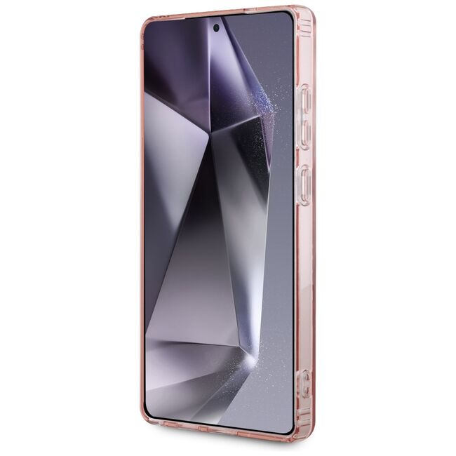 Husa premium pentru  Samsung Galaxy S25 Ultra compatibila MagSafe Guess Luxury Series - Roz pal