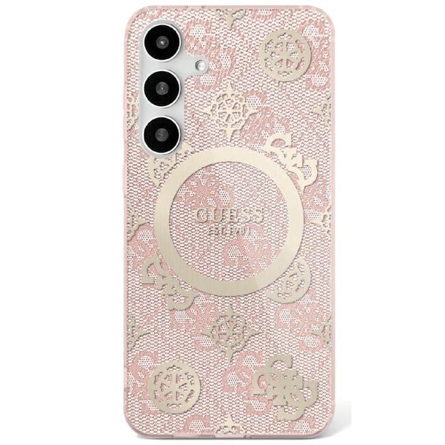 Husa premium pentru  Samsung Galaxy S25 Ultra compatibila MagSafe Guess Luxury Series - Roz