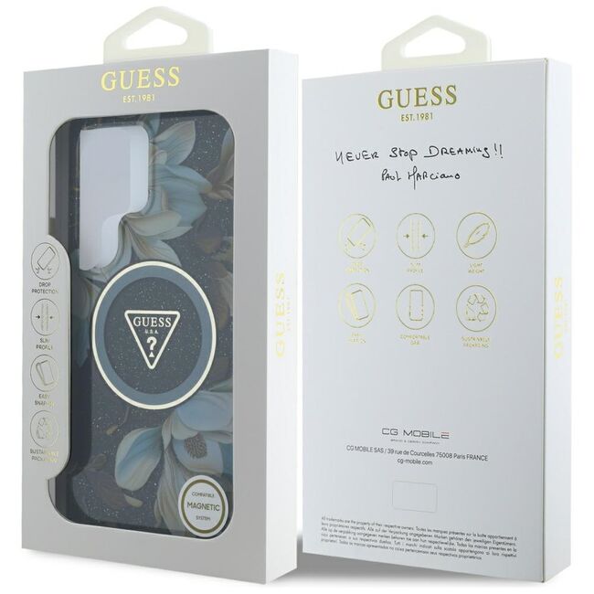 Husa premium pentru  Samsung Galaxy S25 Ultra compatibila MagSafe Guess Luxury Series - Verde