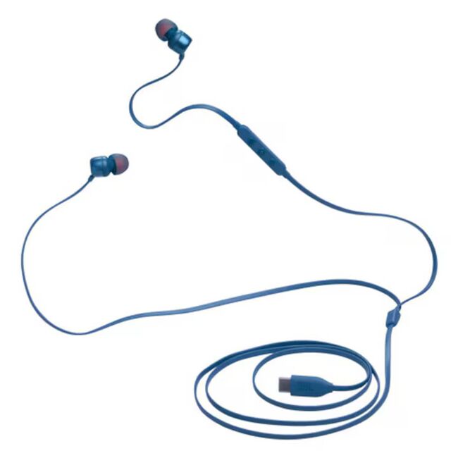 Casti audio cu fir in-ear cu mufa Type-C JBL 310C, albastru