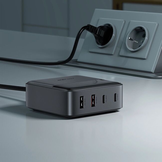 Statie incarcare 4in1 GaN 65W pentru telefon, 2x USB, 2x Type-C Acefast Z6