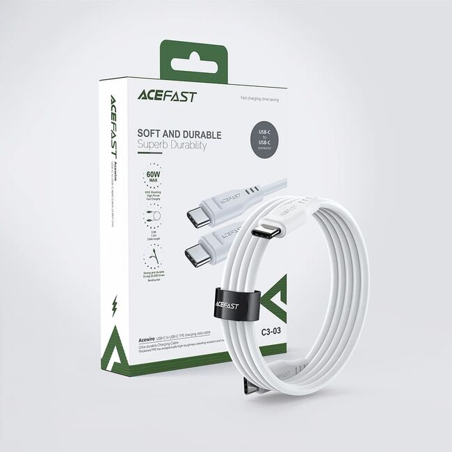Cablu de date Type-C la Type-C, 60W, 3A, Acefast C3-03, 1.2m