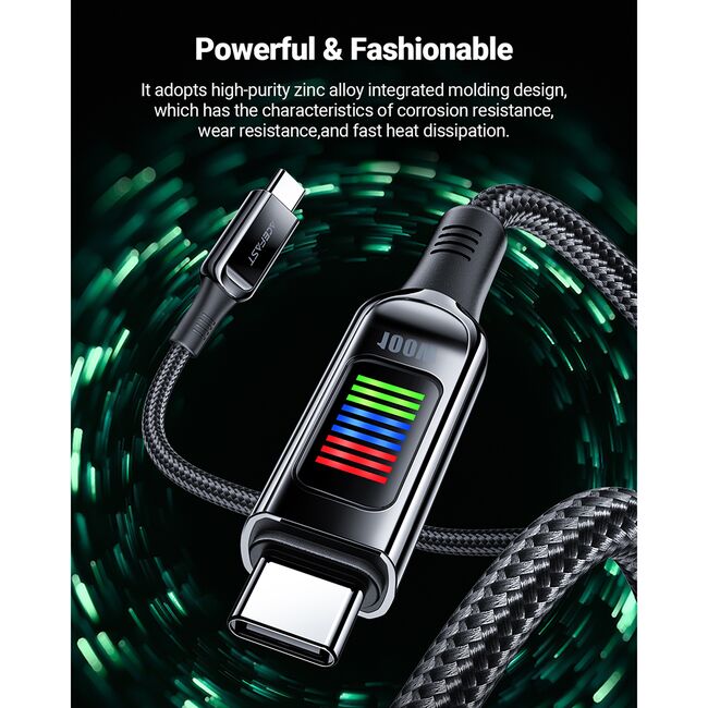 Cablu de date Type-C la Type-C, Acefast C7-03, 100W, 1.2m