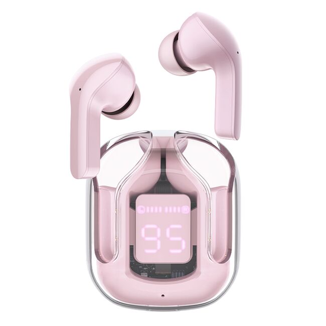 Casti True Wireless Type-C, IPX4, Acefast T6, 500mAh, roz