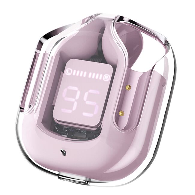 Casti True Wireless Type-C, IPX4, Acefast T6, 500mAh, roz